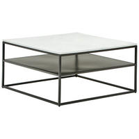 COUCHTISCH quadratisch Schwarz  - Schwarz, Design, Holzwerkstoff/Stein (80/80/40cm) - Livetastic