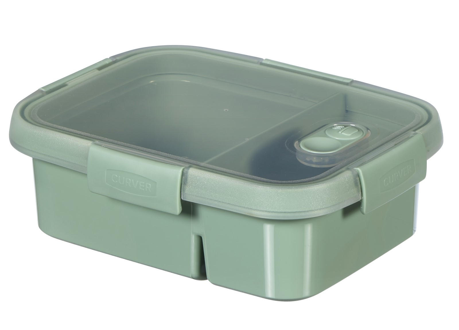 CLIPBOX  0,6+0,3 l   - zelena/prozirno, Basics, plastika (20/15/7cm) - Curver
