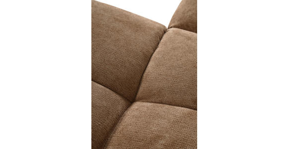 ECKSOFA in Flachgewebe Cognac  - Cognac/Schwarz, KONVENTIONELL, Textil/Metall (291/175cm) - Carryhome