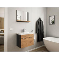 WASCHTISCHKOMBI 59,5 cm  - Eichefarben/Graphitfarben, Basics, Holzwerkstoff/Stein (59,5cm) - MID.YOU