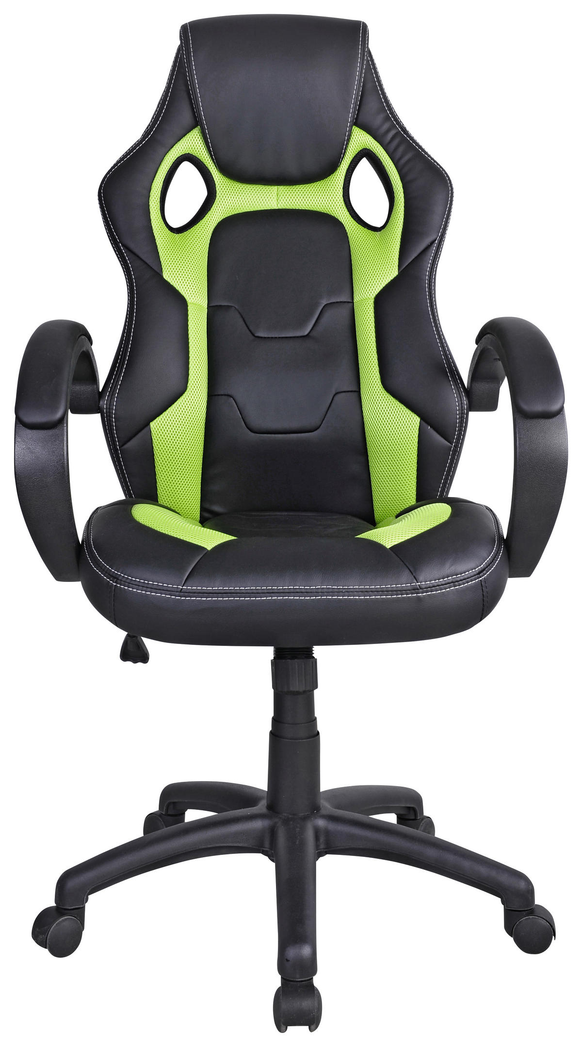 GAMINGSTUHL Grün, Schwarz Metall, Kunststoff, Textil   - Schwarz/Grün, Design, Kunststoff/Textil (61/110-120/63cm) - Carryhome