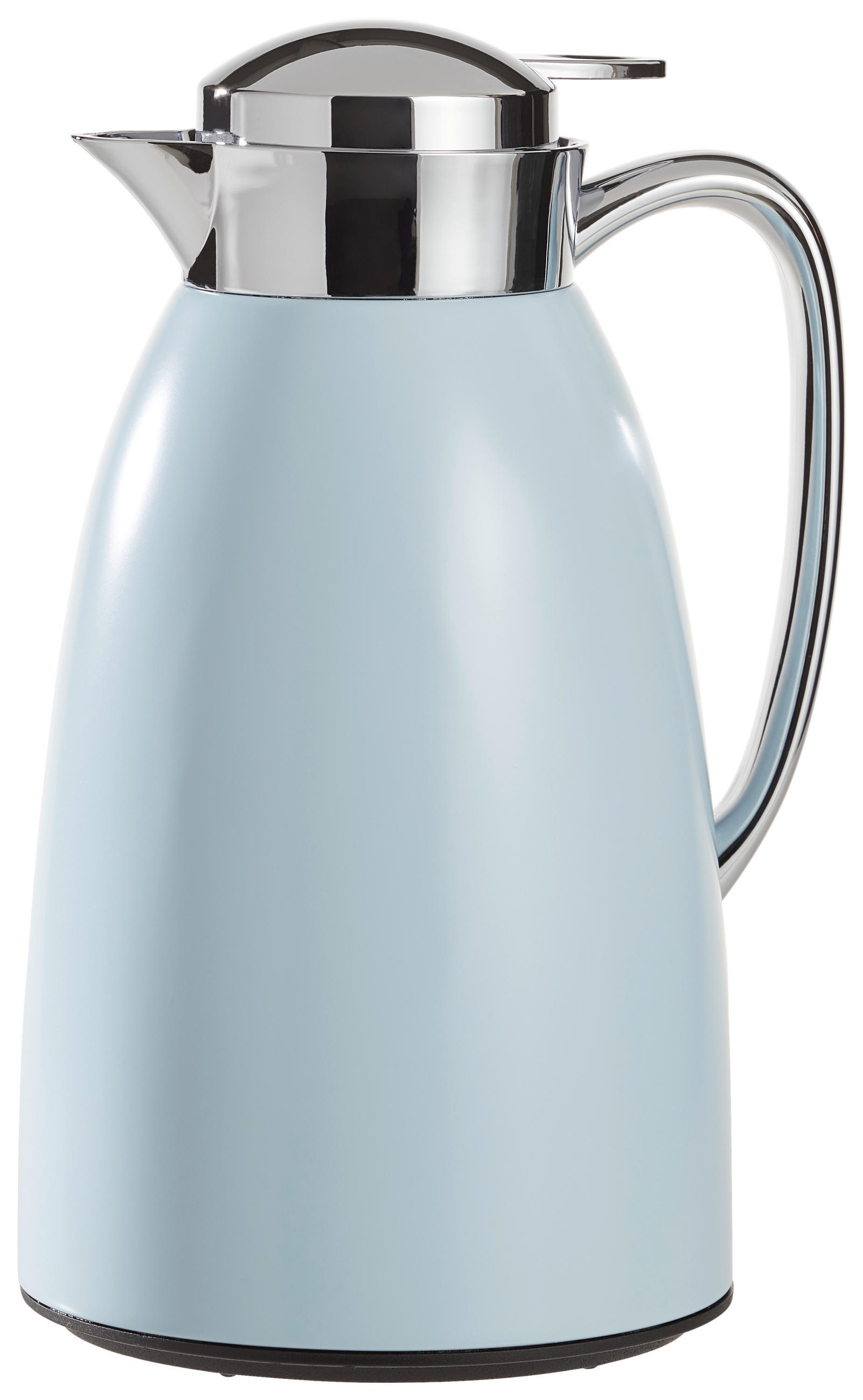 ISOLIERKANNE 1 L  - Blau/Edelstahlfarben, Trend, Glas/Kunststoff (14,5/26,5cm) - Homeware Profession.