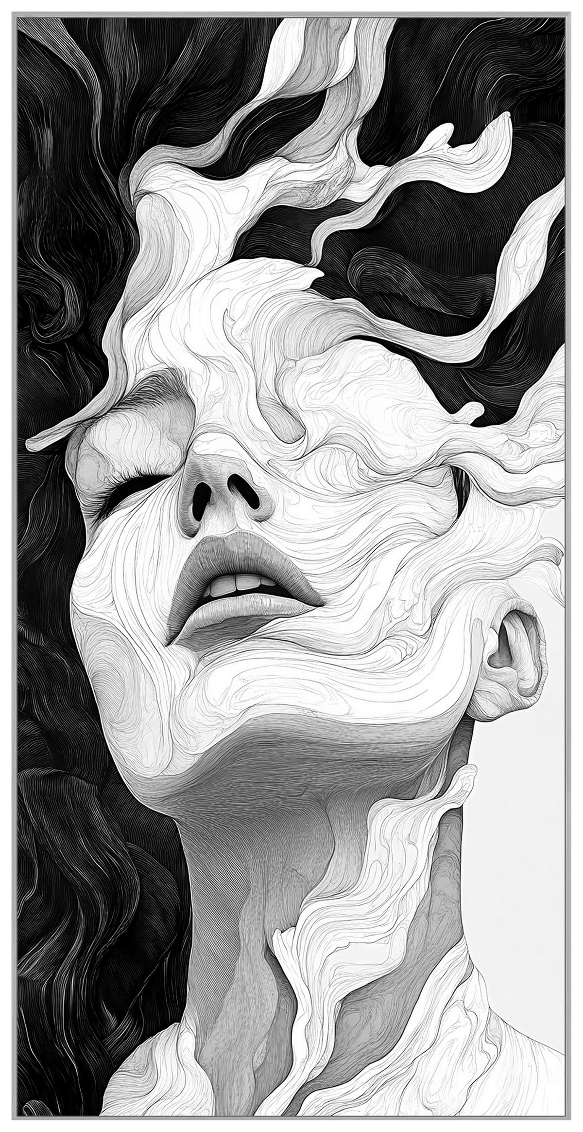 GLASBILD 70/140 cm  - Silberfarben/Multicolor, Design, Glas/Holzwerkstoff (70/140cm) - Monee