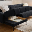 ECKSOFA in Chenille Anthrazit  167/311 cm  - Anthrazit/Schwarz, Design, Textil/Metall (167/311cm) - Xora