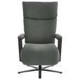RELAXSESSEL in Textil Graublau  - Graublau/Schwarz, Design, Textil/Metall (68/117/85cm) - Cantus