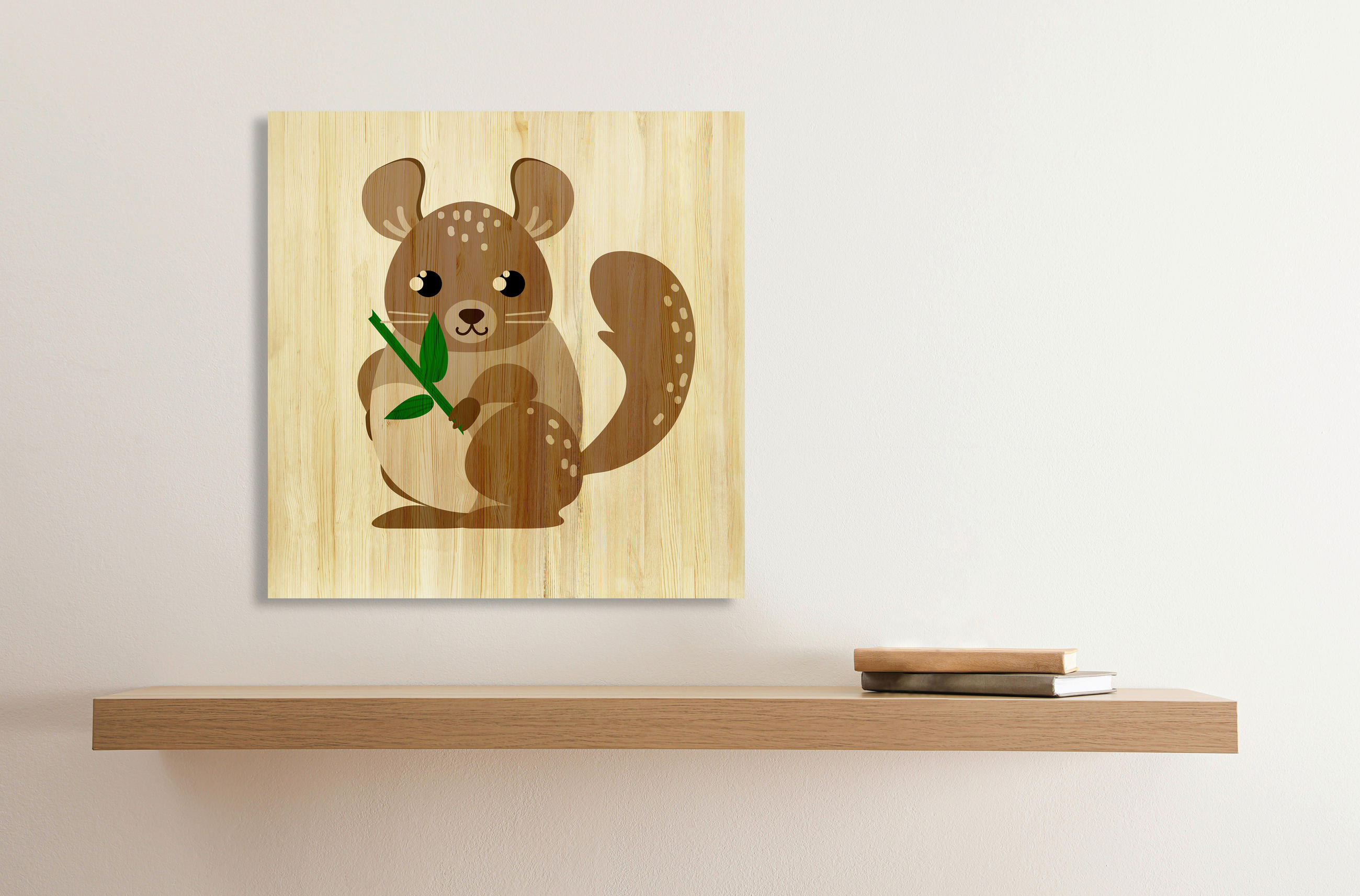 BABYWANDDEKO - Grau, Basics, Holz (50/50/3cm)