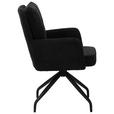 ARMLEHNSTUHL  Sitzfläche 180° drehbar Mikrofaser  - Schwarz, Design, Textil/Metall (60/90/68cm) - Carryhome