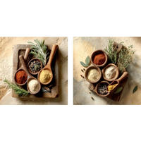 GLASBILD Essen & Trinken, Gewürze  - Multicolor, Basics, Glas (20/40/1.4cm) - Euroart