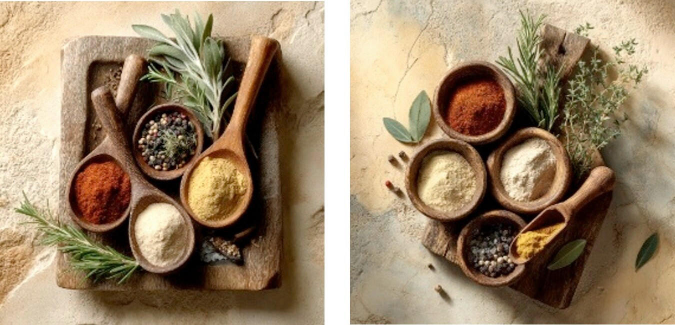 Euroart Glasbild Herbs And Spices Set V Mehrfarbig 20x40x1.4 cm