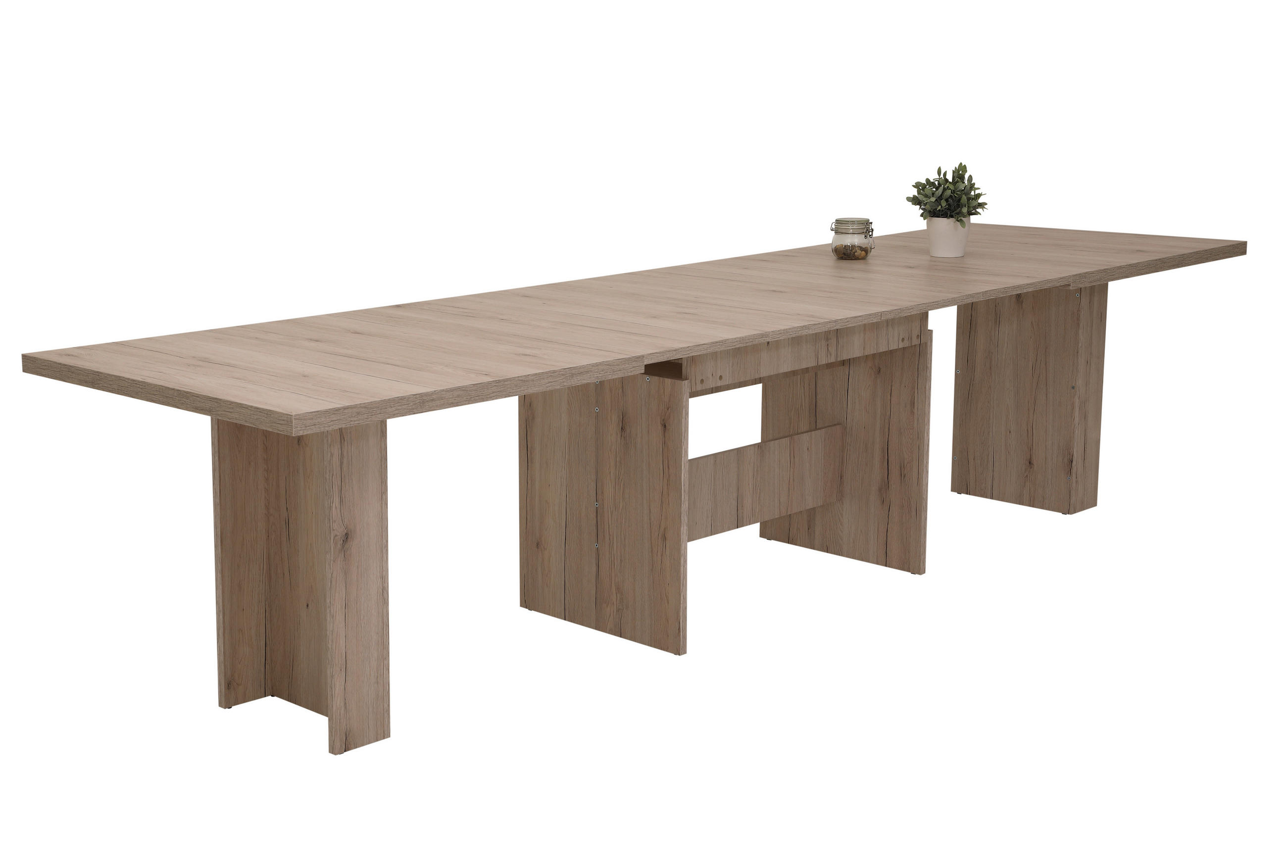 ESSTISCH Eichefarben rechteckig  ausziehbar  - Eichefarben, Basics, Holzwerkstoff (160-320/90/76cm) - Carryhome