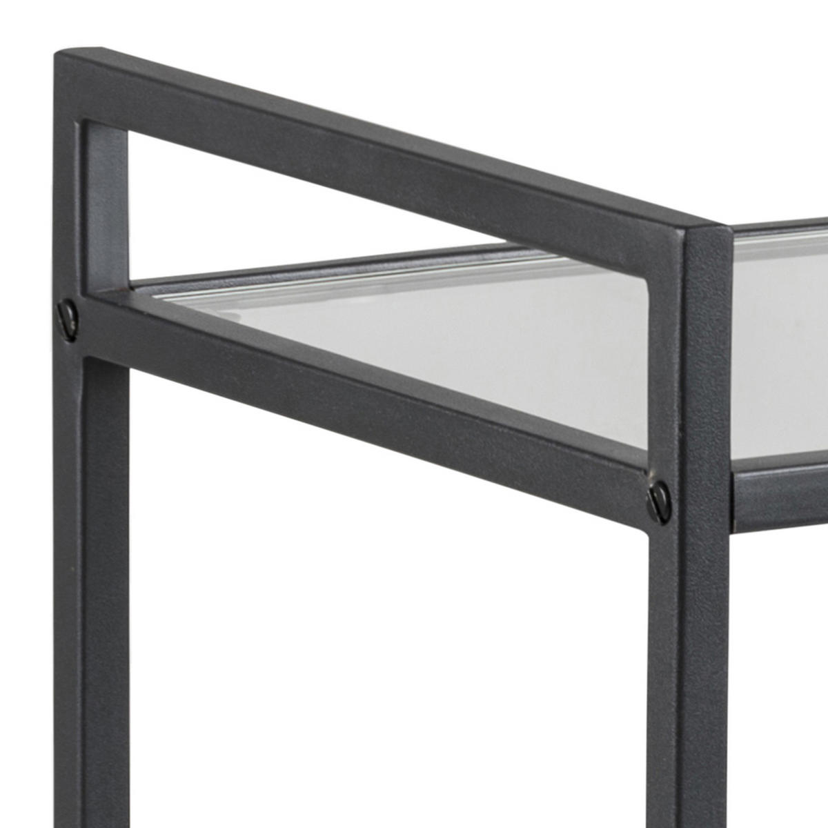 SERVIERWAGEN Klar  - Klar/Schwarz, Basics, Glas/Kunststoff (60/75/30cm) - MID.YOU
