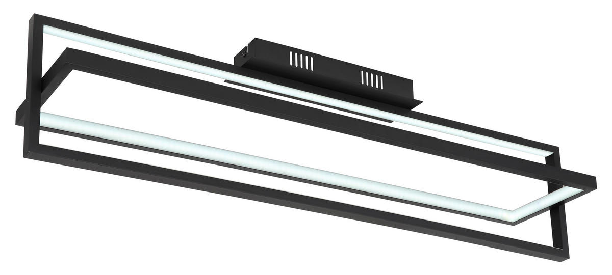 STROPNÍ LED SVÍTIDLO, 82/18/21.5 cm - černá/opál, Trend, kov/plast (82/18/21.5cm) - Globo
