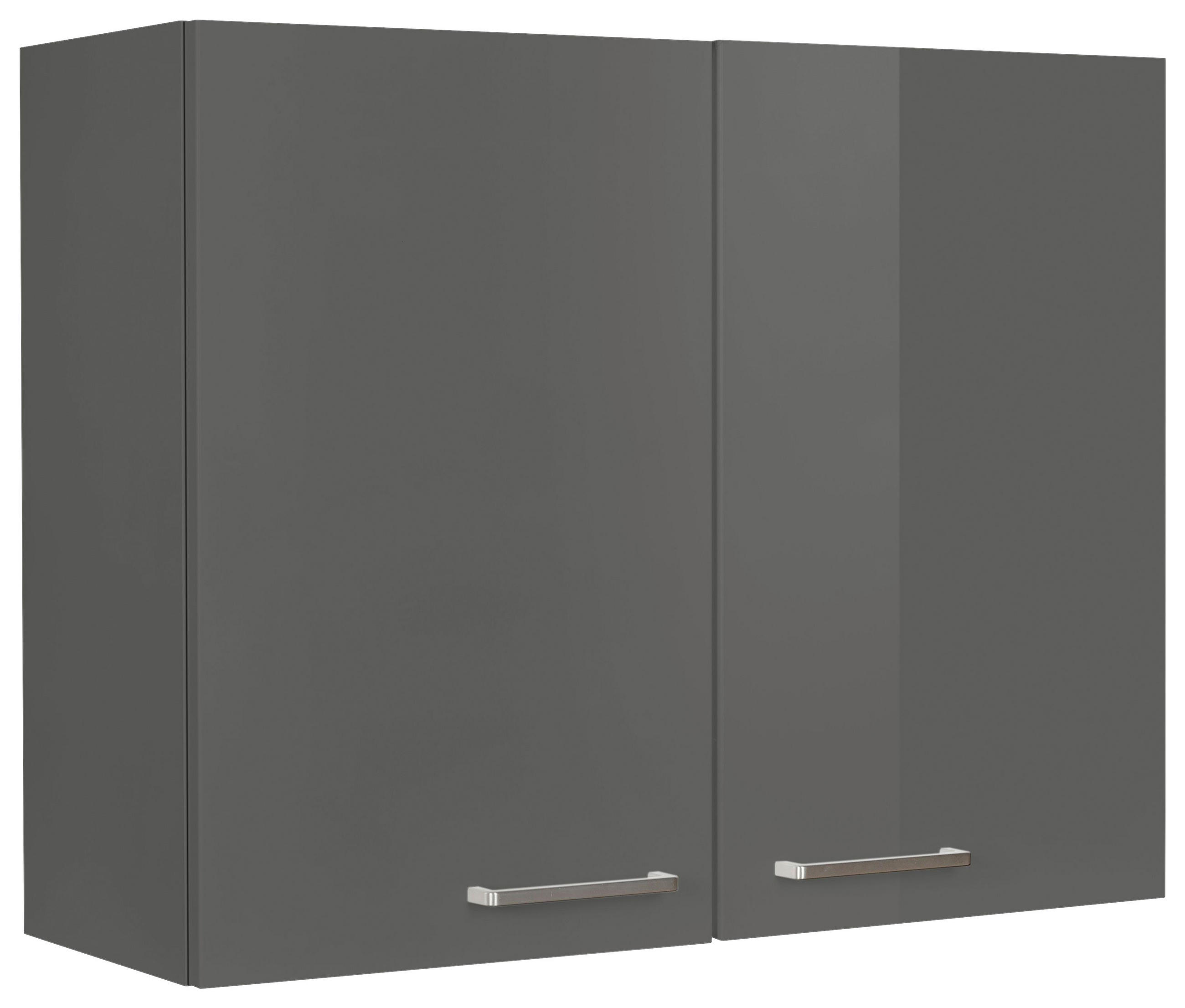 KÜCHENOBERSCHRANK 90/72/35 cm  in Schieferfarben  - Schieferfarben/Edelstahlfarben, MODERN, Holzwerkstoff (90/72/35cm) - Nobilia