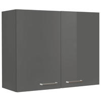 KÜCHENOBERSCHRANK 90/72/35 cm  in Schieferfarben  - Schieferfarben/Edelstahlfarben, MODERN, Holzwerkstoff (90/72/35cm) - Nobilia