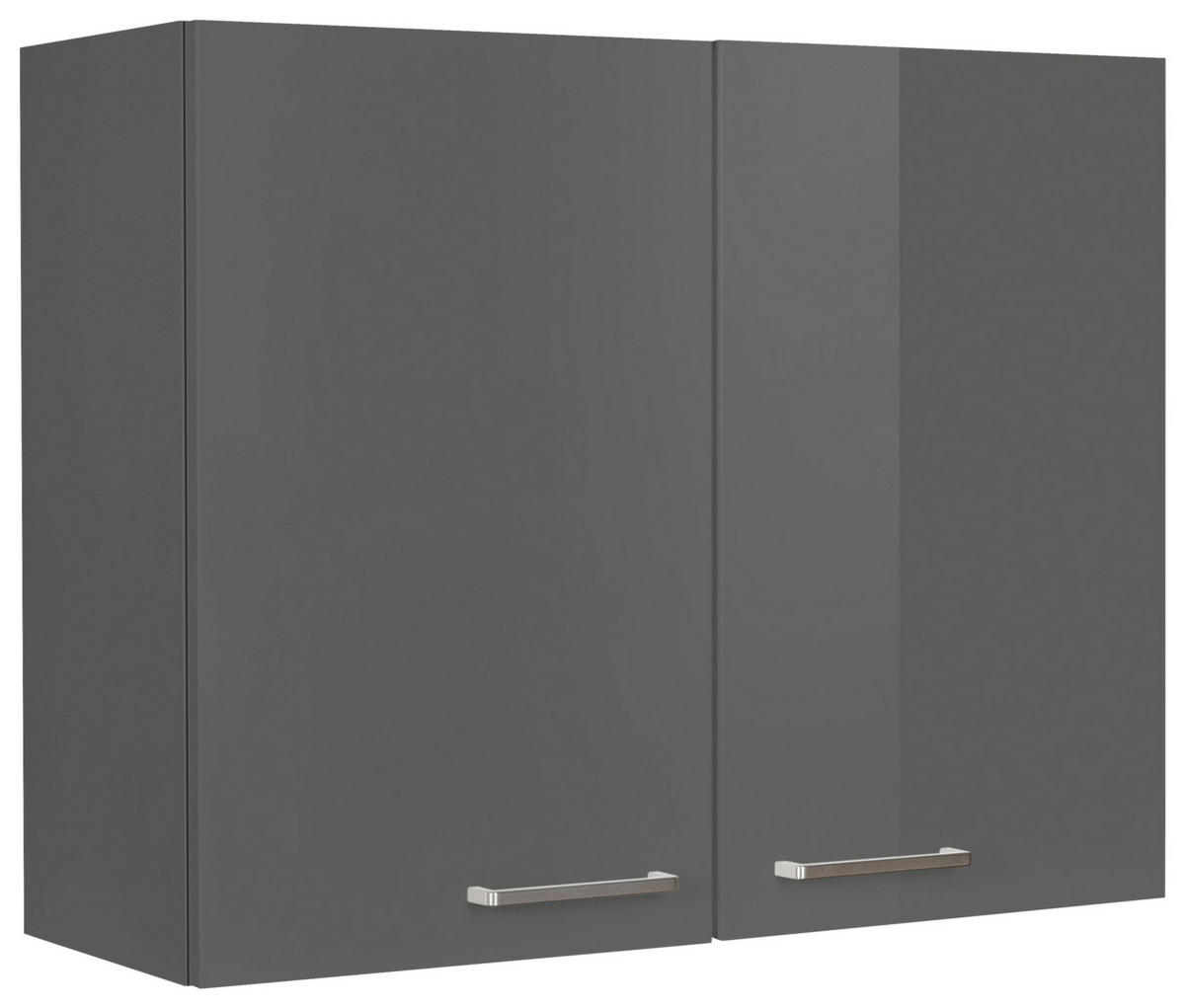 KÜCHENOBERSCHRANK 90/72/35 cm  in Schieferfarben  - Schieferfarben/Edelstahlfarben, MODERN, Holzwerkstoff (90/72/35cm) - Nobilia