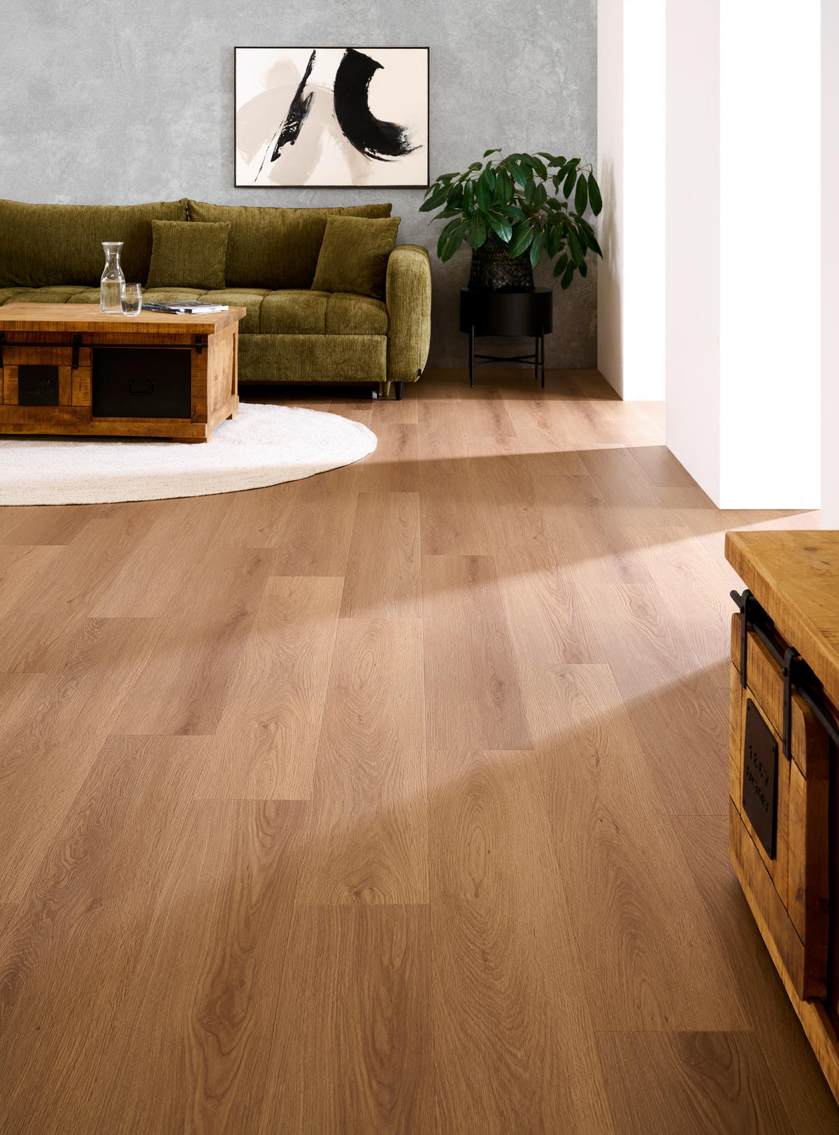 VINYLBODEN Eiche Akustik  per  m² - Eichefarben, KONVENTIONELL, Kunststoff (123,5/19,2/0,8cm) - Venda