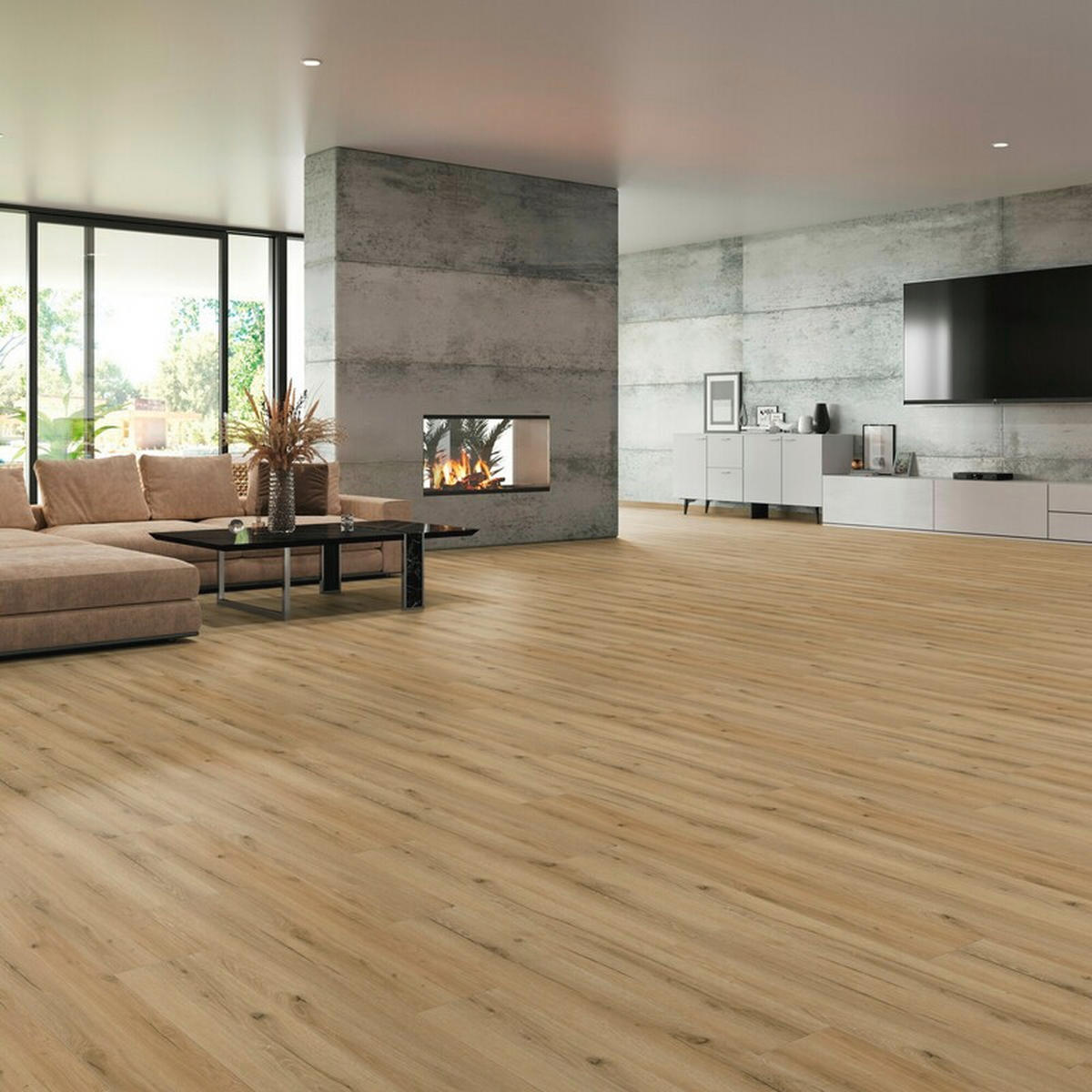 VINYLBODEN Robusto Pro+ Eiche Macadamia 100056501  per  m² - Eichefarben, Design, Kunststoff (121,9/22,9/0,25cm) - Tilo