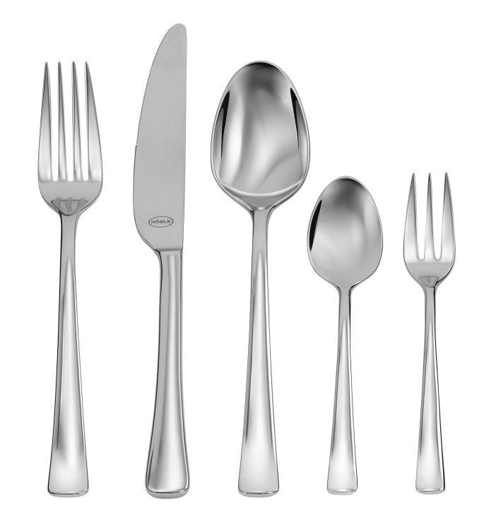BESTECKSET DESIO 30-teilig Edelstahl  - Edelstahlfarben, Basics, Metall (46,5/27,5/5,5cm) - Rösle