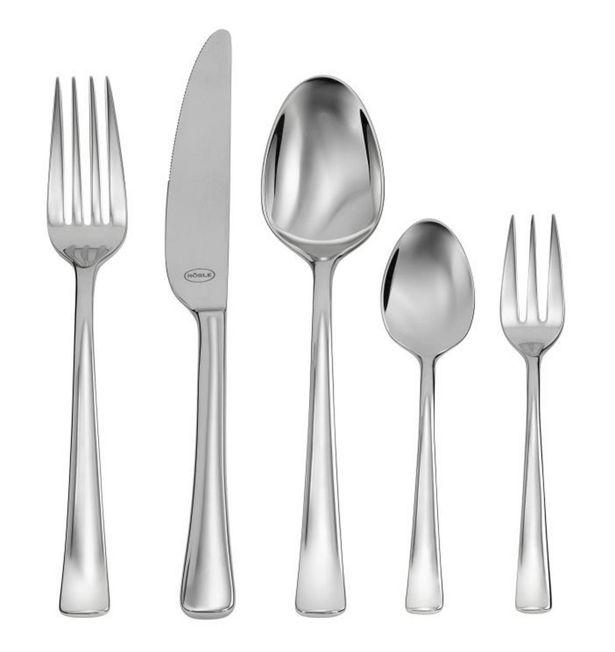 BESTECKSET DESIO 30-teilig Edelstahl  - Edelstahlfarben, Basics, Metall (46,5/27,5/5,5cm) - Rösle