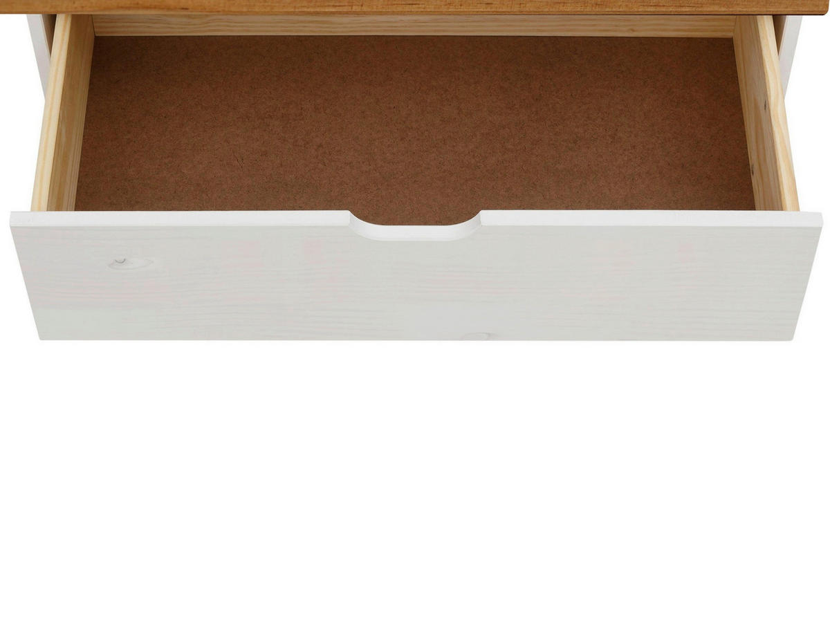 KOMMODE POZNAN, 76/75/39 cm, 3 Schublade(n)  - Weiß/Naturfarben, Design, Holz/Holzwerkstoff (76/75/39cm) - Livetastic