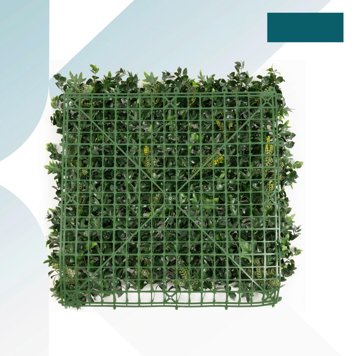 Wandverkleidung Pflanzenwand  Kunststoff  - Jadegrün/Hellgrün, Trend, Kunststoff (50/50cm) - Floordirekt