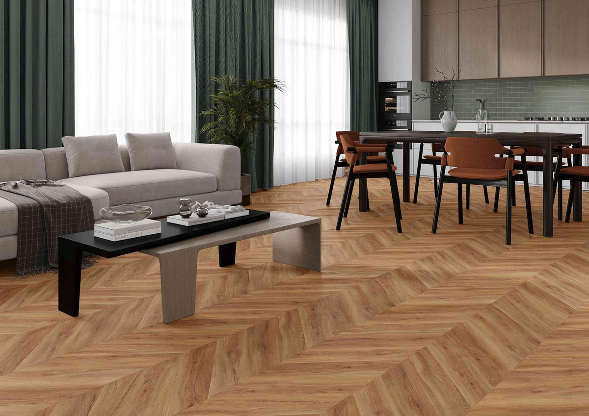 VINYLBODEN Chevron Jersey  per  m² - Design, Kunststoff (60/12/0,45cm) - Venda
