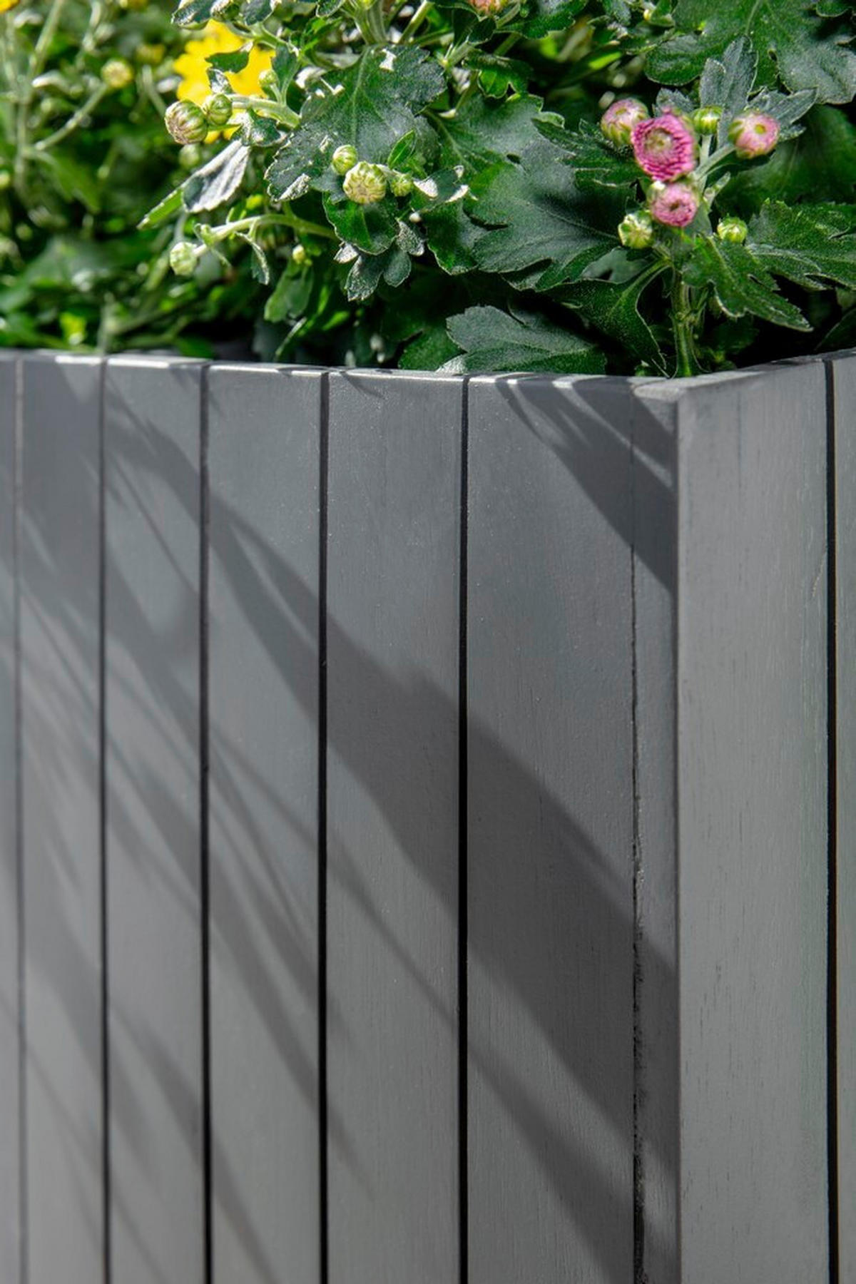 TRUHLÍK NA KVĚTINY dřevo, 30/30/64 cm - antracitová, Basics, dřevo (30/30/64cm) - Prestige Home