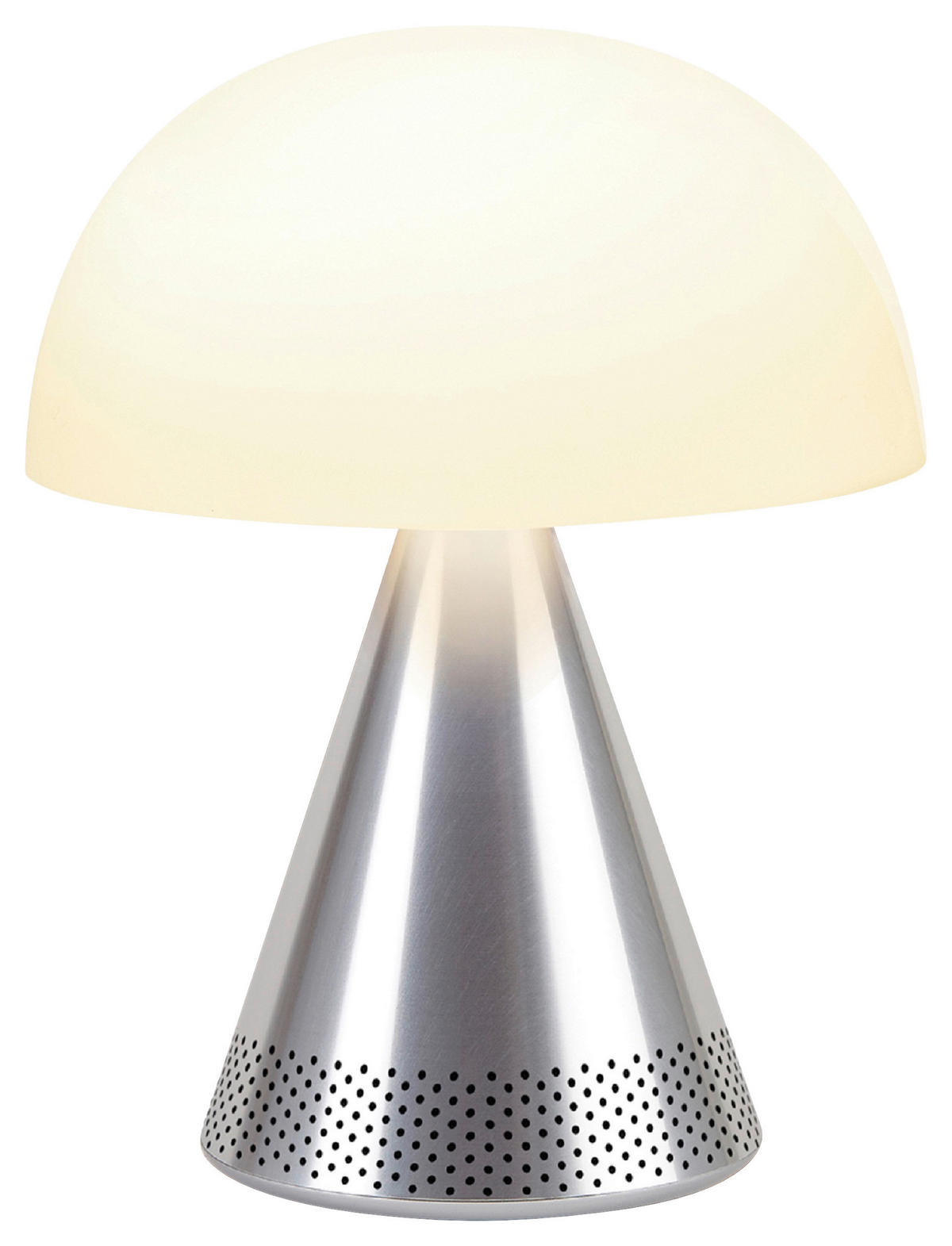 AKKU-TISCHLEUCHTE 14/17/14 cm   - Alufarben, Design, Kunststoff/Metall (14/17/14cm)