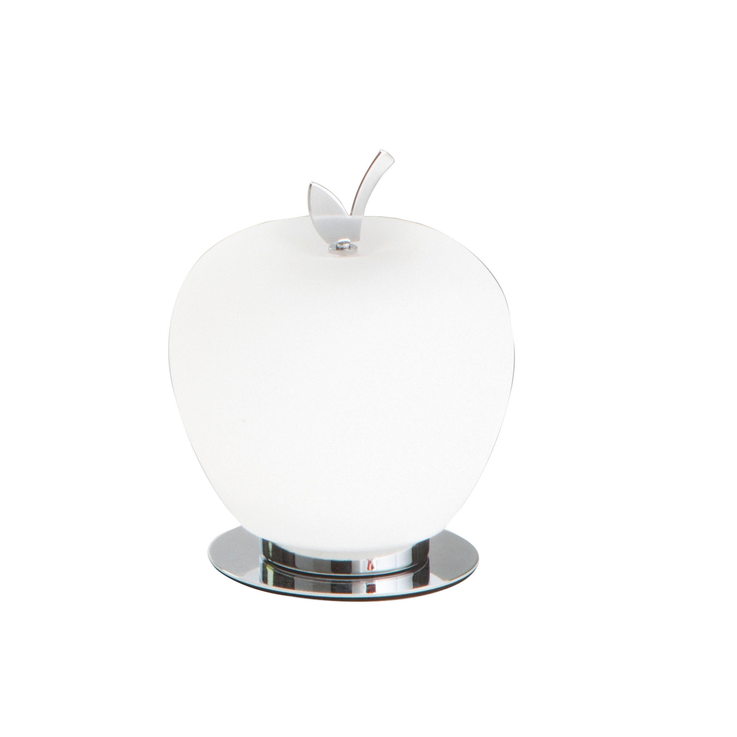 LED-TISCHLEUCHTE 14/17 cm   - Chromfarben/Weiß, Design, Glas/Metall (14/17cm) - Fabas Luce