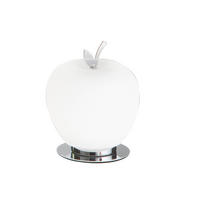LED-TISCHLEUCHTE 14/17 cm   - Chromfarben/Weiß, Design, Glas/Metall (14/17cm) - Fabas Luce