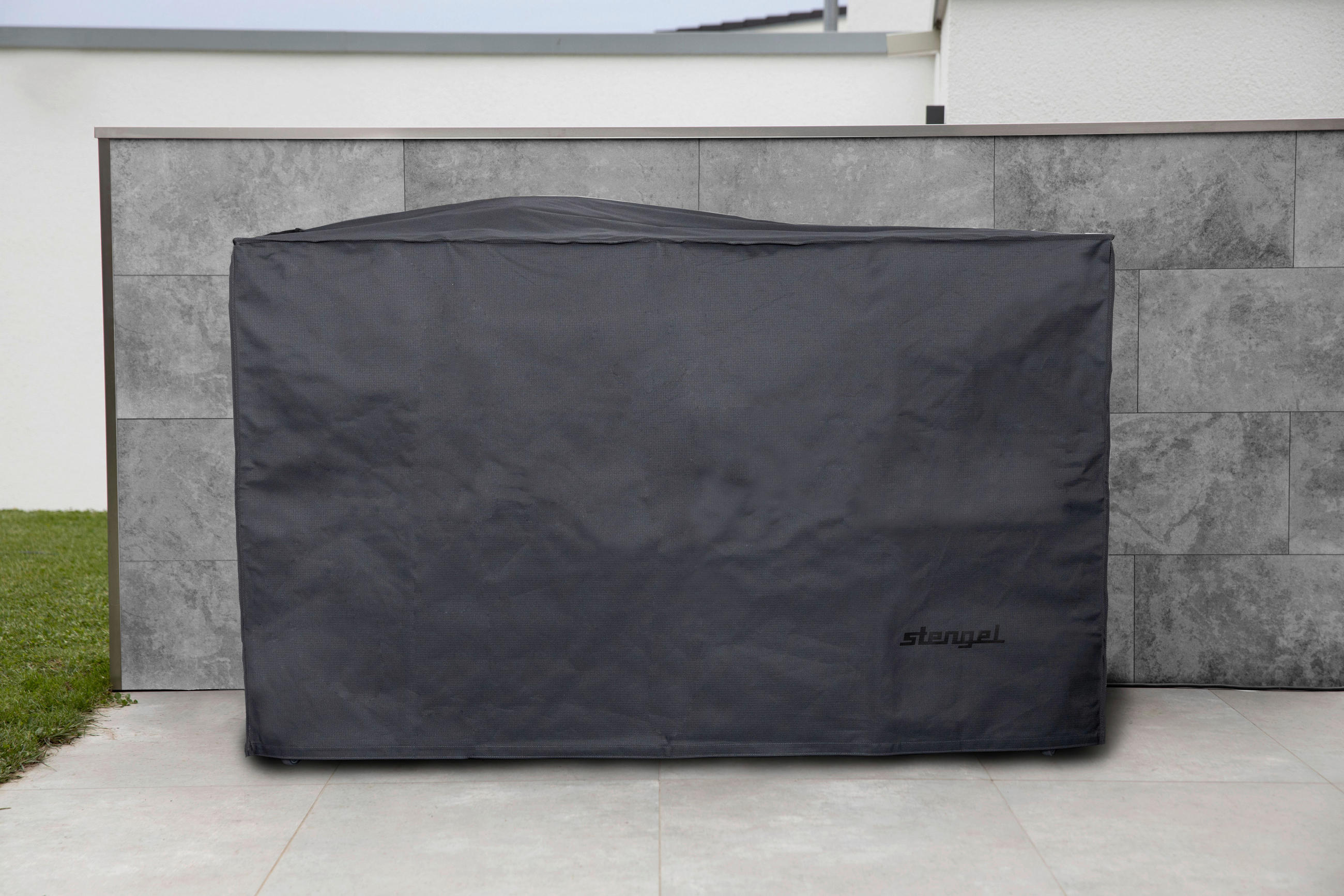 OUTDOORKÜCHE - Schieferfarben/Edelstahlfarben, Basics, Metall (157/98/62cm)