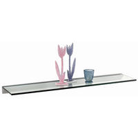 Poliță De Perete 90/1/20 cm, transparent  - transparent, Basics, sticlă (90/1/20cm)