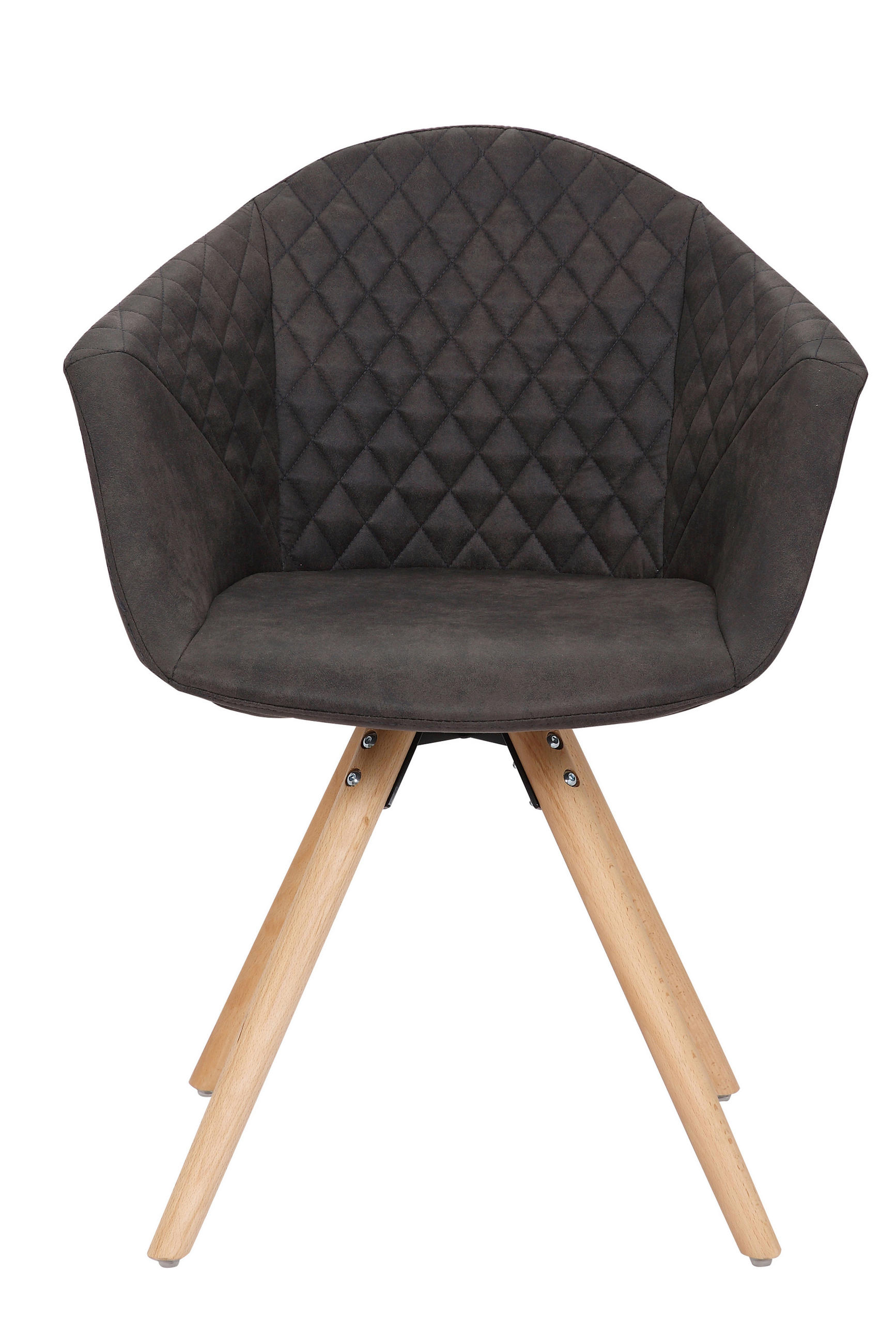 ARMLEHNSTUHL-SET 2 Stück  in  - Schwarz/Braun, Design, Holz/Textil (59/82/55cm) - Kayoom