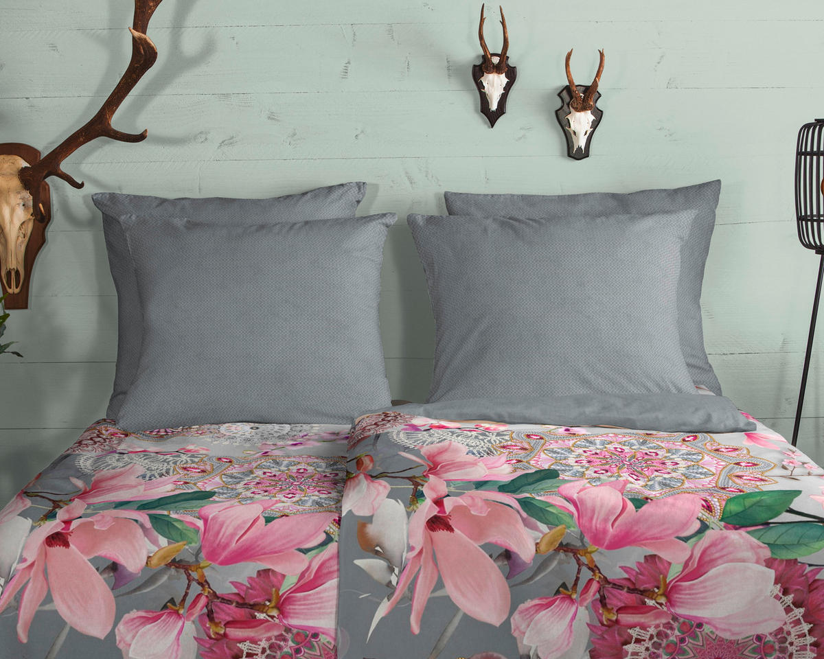 BETTWÄSCHE HIP Flanell, Biber 140/200 cm  - Multicolor/Hellgrau, Design, Textil (140/200cm)