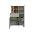 HIGHBOARD Eichefarben, Salbeigrün  95,3/146,2/37 cm  - Eichefarben/Salbeigrün, MODERN, Holzwerkstoff/Metall (95,3/146,2/37cm) - Carryhome
