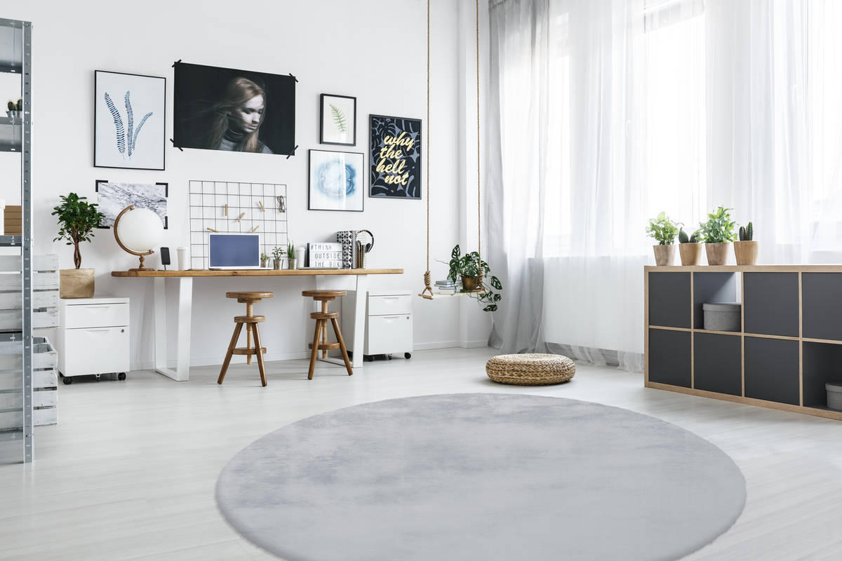 KOBEREC S VYSOKÝM VLASEM, 160 cm modrá, šedá - šedá/modrá, Trend, textil (160cm)