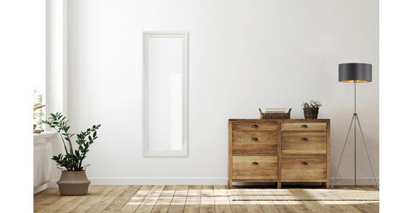 WANDSPIEGEL 50/150/3,5 cm  - Weiß, Trend, Glas/Holz (50/150/3,5cm) - Boxxx