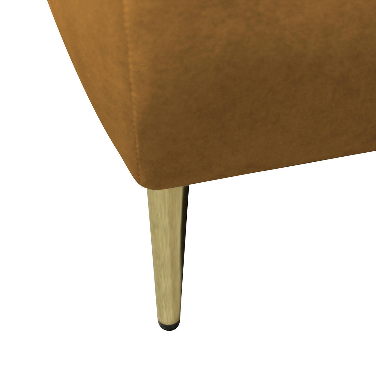 SCHLAFSOFA in Velours Rostfarben  - Rostfarben/Goldfarben, Design, Textil/Metall (200/90/97cm) - MID.YOU
