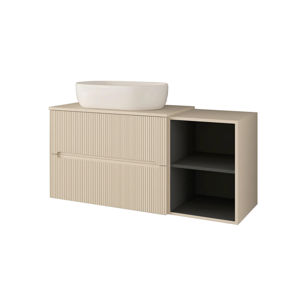 MOSDÓ ALATTI SZEKRÉNY 80/56/46 cm  - Basics, faalapú anyag/kerámia (80/56/46cm)