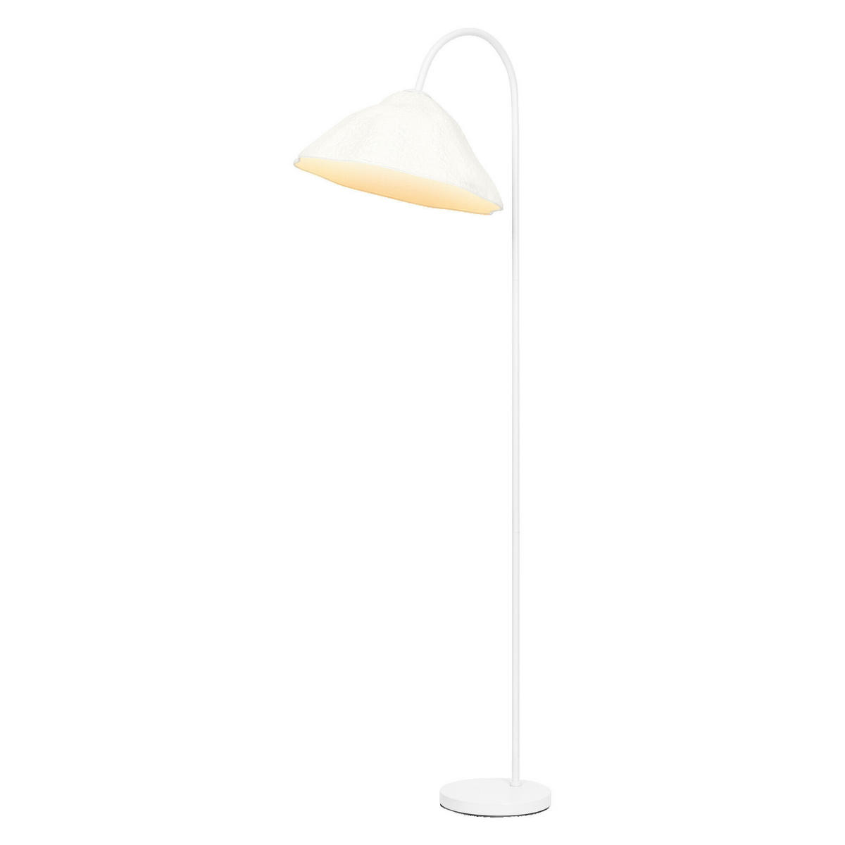 STEHLEUCHTE 39,6/56,8/153 cm    - Weiß, Design, Papier/Metall (39,6/56,8/153cm) - Osram