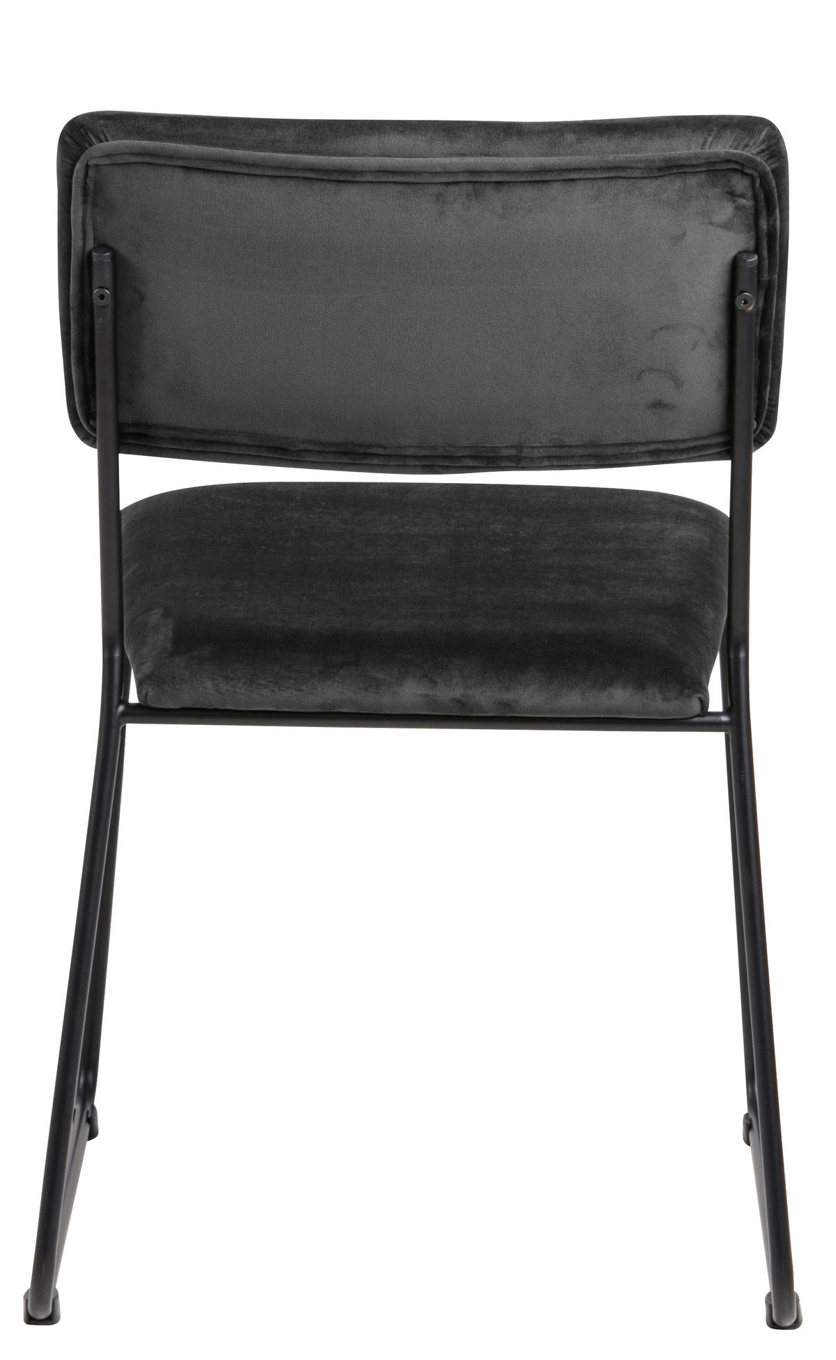 STUHL  in Samt Textil  - Dunkelgrau/Schwarz, KONVENTIONELL, Textil/Metall (50/80/53,5cm) - Carryhome