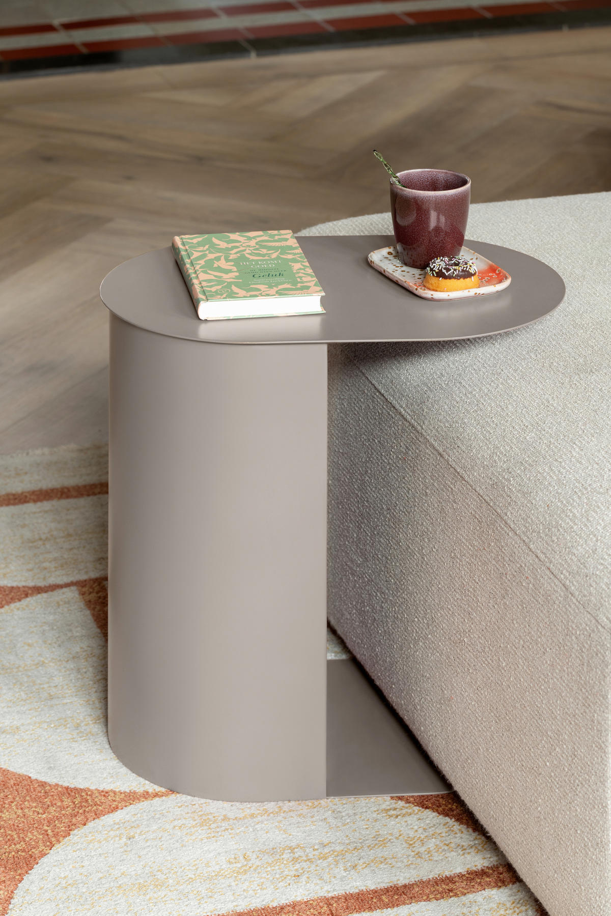 BEISTELLTISCHSET rund Greige  - Greige, Basics, Metall (45/30/48cm) - Karlsson