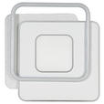 DECKENLEUCHTE    46,5/48,5/5 cm  - Chromfarben/Alufarben, Trend, Kunststoff/Metall (46,5/48,5/5cm) - Novel
