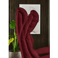 RELAXSESSEL in Leder Rot  - Edelstahlfarben/Rot, Design, Leder/Metall (76/119/86cm) - Dieter Knoll
