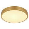 LED-DECKENLEUCHTE 25/3 cm   - Messingfarben/Opal, KONVENTIONELL, Kunststoff/Metall (25/3cm) - Globo