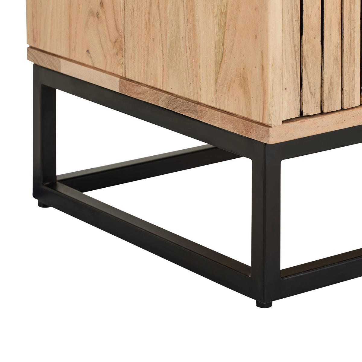 SIDEBOARD  160/80/42 cm 3 Schublade(n)  - Schwarz/Naturfarben, Design, Holz/Metall (160/80/42cm) - Livetastic