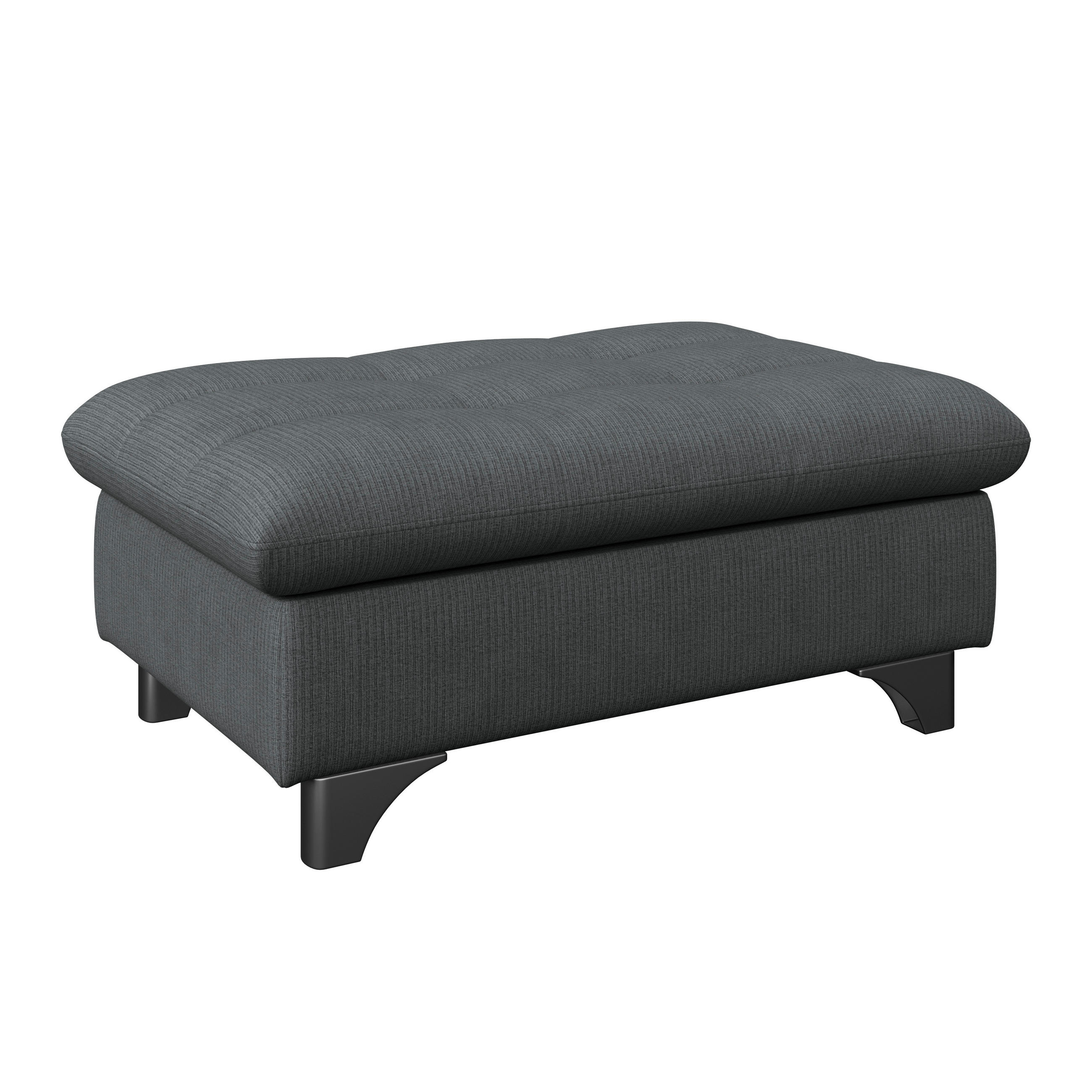 HOCKER Chenille Graphitfarben  - Chromfarben/Graphitfarben, KONVENTIONELL, Textil/Metall (108/46/108cm) - Livetastic