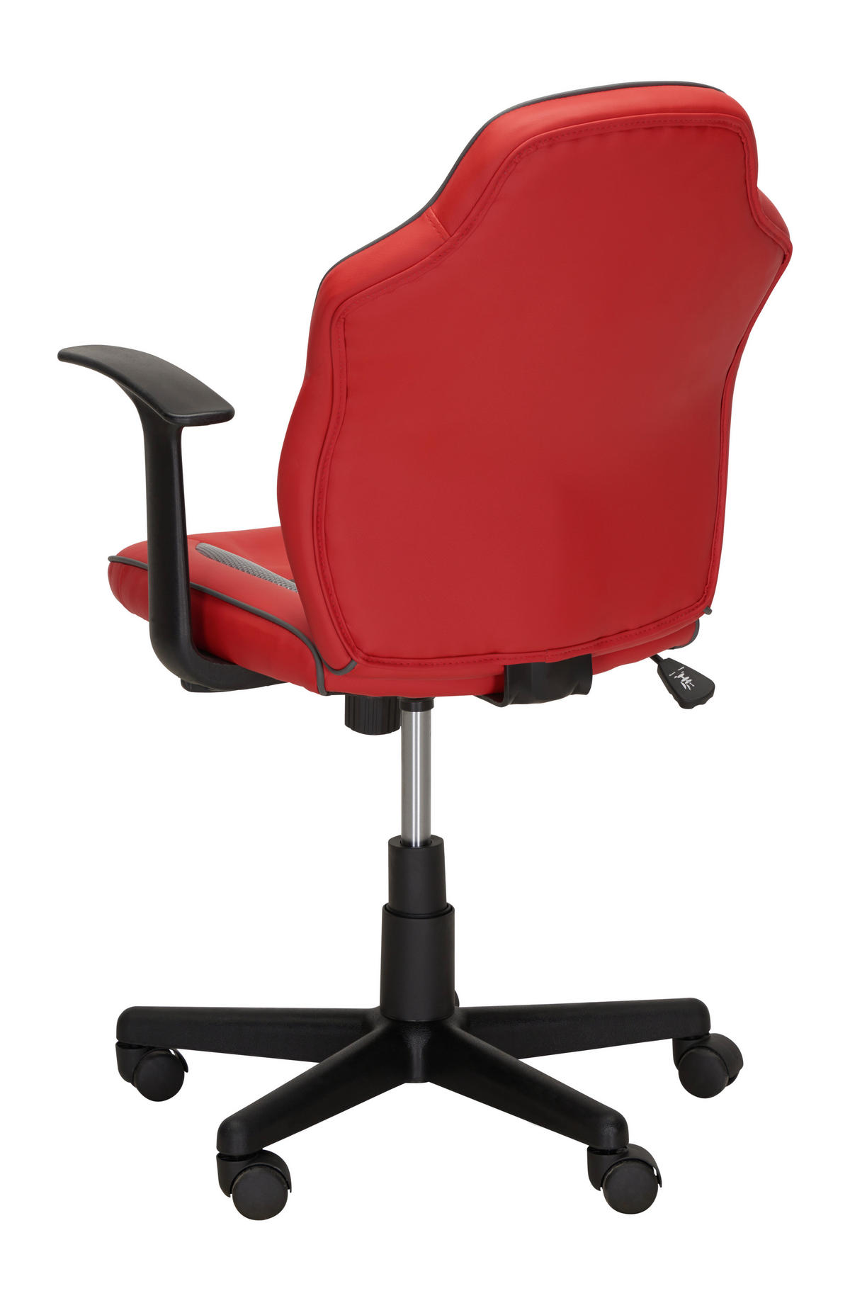 OKRETNA STOLICA ZA MLADE  siva, crvena, crna  metal, plastika, tekstil  - siva/crna, Basics, metal/tekstil (59,5/91-101/64cm) - Xora