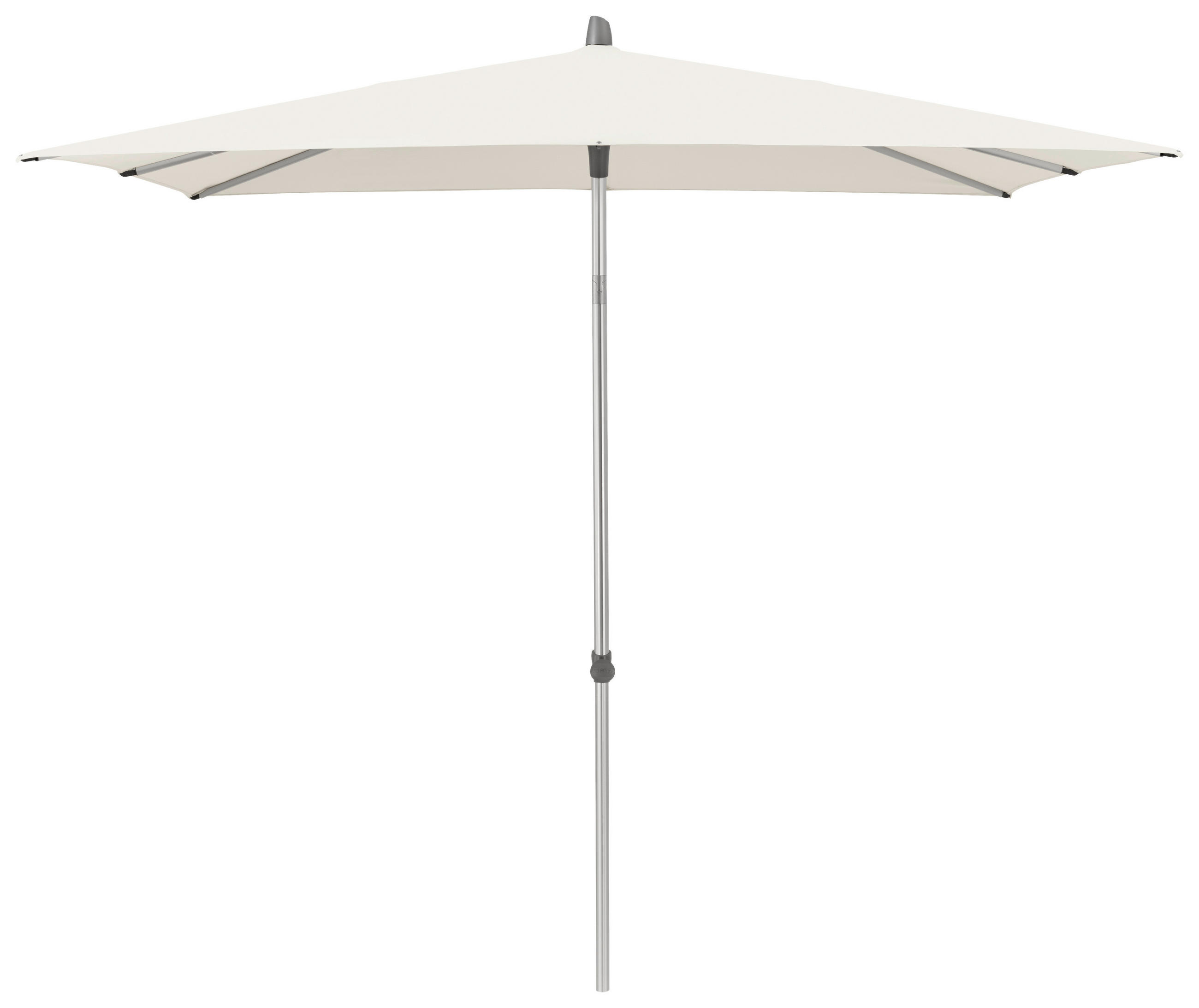 SONNENSCHIRM 210x150 cm  - Silberfarben/Weiß, KONVENTIONELL, Textil/Metall (210/150cm) - Glatz