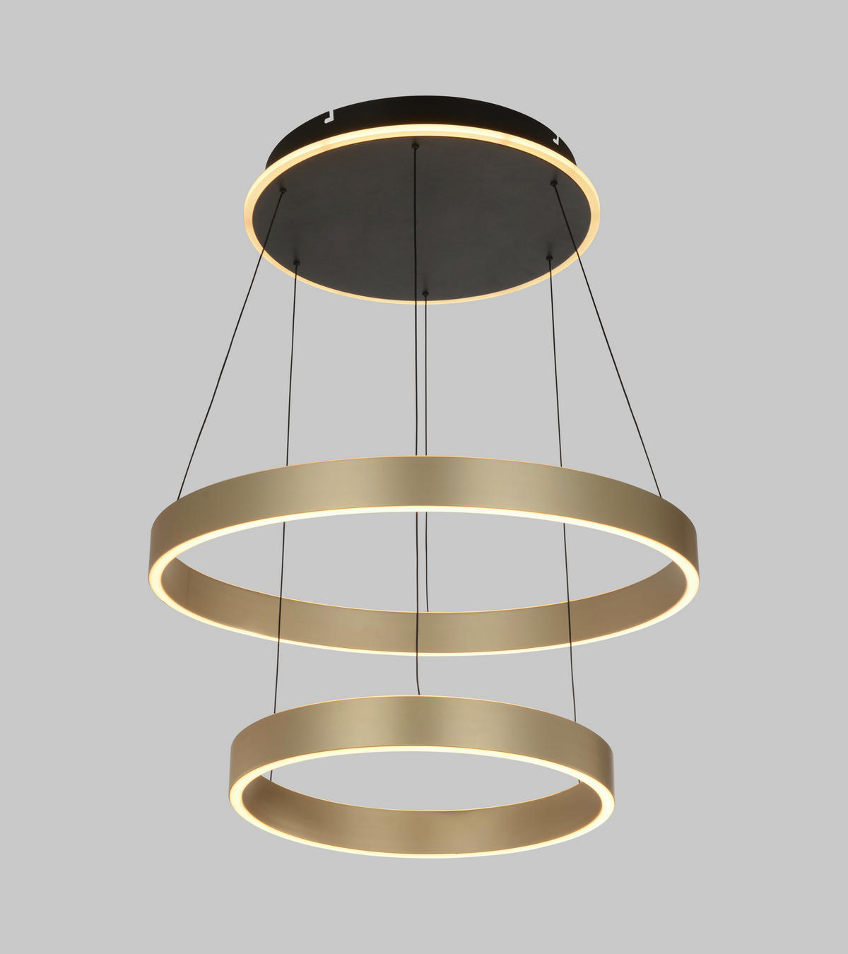 LED-HÄNGELEUCHTE 60/150 cm  - Goldfarben/Schwarz, Design, Kunststoff/Metall (60/150cm)